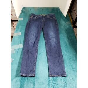 Gap Jeans Size 26 Petite Womens Blue Denim Stretch Pants Mid Rise Real Straight